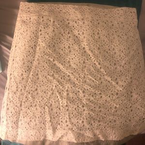 Anne Taylor Loft White Lace Skirt